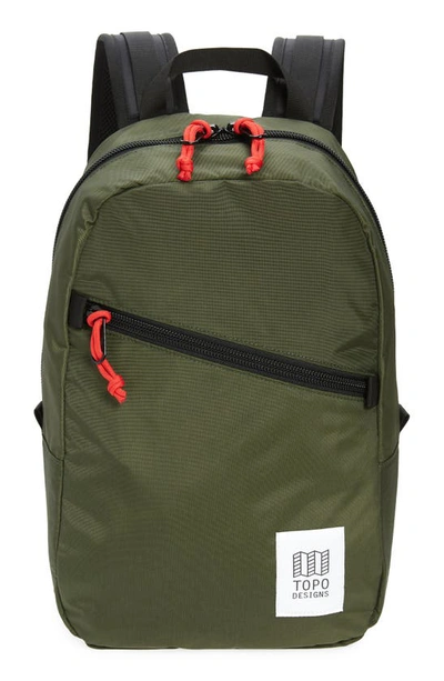 Shop Topo Designs Light Backpack In Olive/ Olive