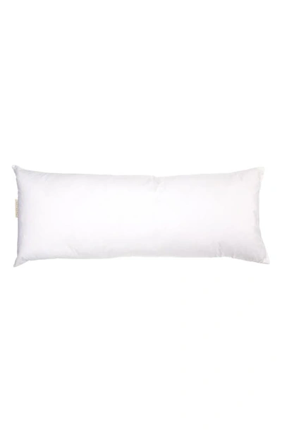 Coyuchi Feather & Down Lumbar Pillow Insert In White