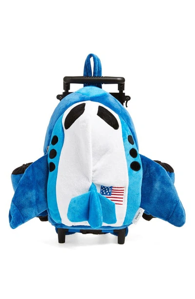 Shop Popatu Trolley Rolling Backpack Set In Airplane Blue