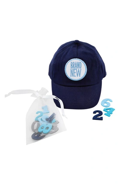 Shop Mud Pie Milestone Baseball Cap Set In Blue