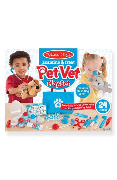 Shop Melissa & Doug 24-piece Pet Vet Play Set In Blue