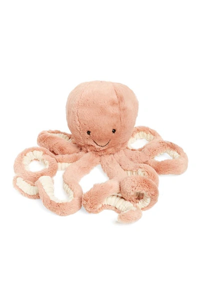 Shop Jellycat Medium Odell Octopus Stuffed Animal In Rust