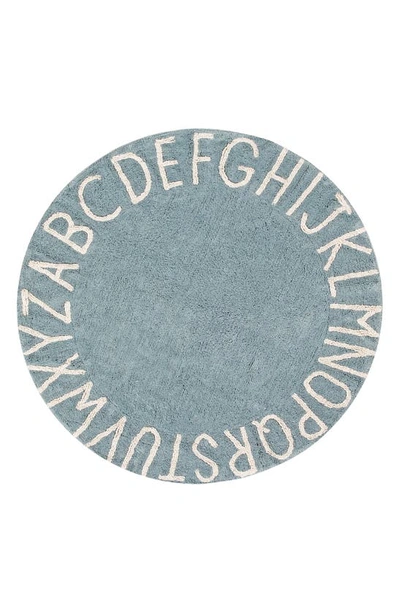 Shop Lorena Canals A To Z Rug In Round Vintage Blue