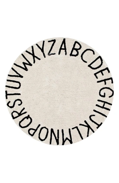 Shop Lorena Canals A To Z Rug In Round Black