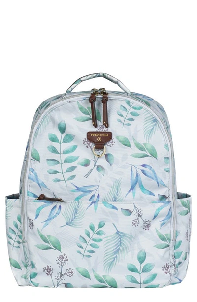 Shop Twelvelittle On The Go Water Resistant Diaper Backpack In Leaf Print