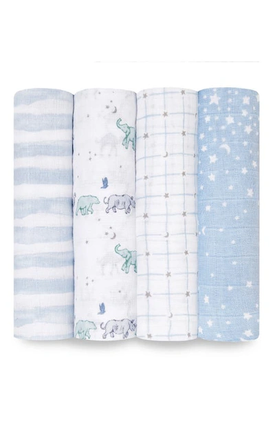 Shop Aden + Anais Set Of 4 Classic Swaddling Cloths In Rising Star