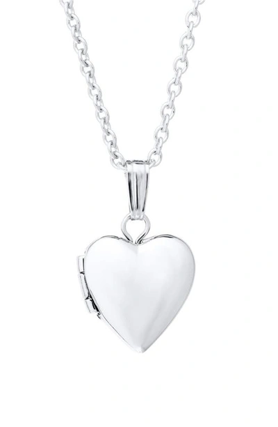 Mignonette Sterling Silver Locket Necklace In Silver