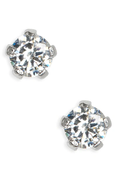 Mignonette Sterling Silver 3mm Earrings In Silver