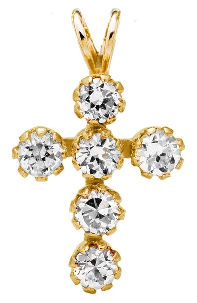 Mignonette 14k Gold & Cubic Zirconia Cross Necklace In Gold
