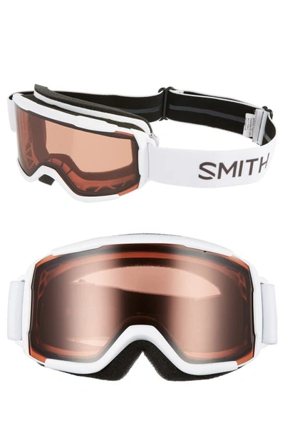Shop Smith Daredevil Snow Goggles In White/ Rc36