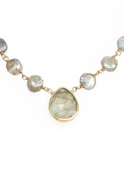 Shop Ela Rae Ara Collar Necklace In Iolite / Labradorite