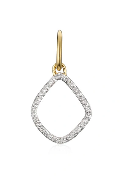 Shop Monica Vinader Riva Diamond Kite Pendant Charm In Gold/ Diamond