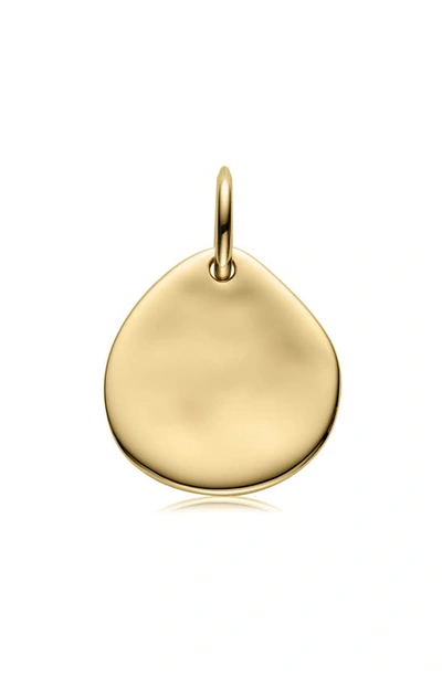 Shop Monica Vinader Siren Small Pendant Charm In Yellow Gold