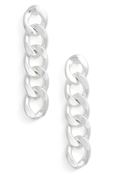 Shop Karine Sultan Linear Earrings In Silver