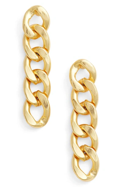 Shop Karine Sultan Linear Earrings In Gold