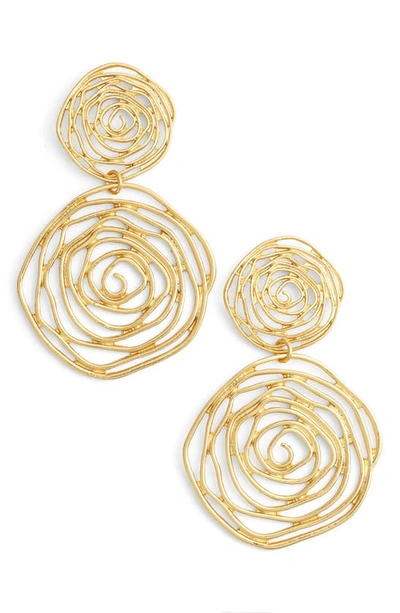 Shop Karine Sultan Drop Earrings In Gold