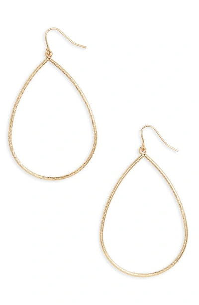 Shop Halogenr Large Textured Teardrop Earrings In Gold