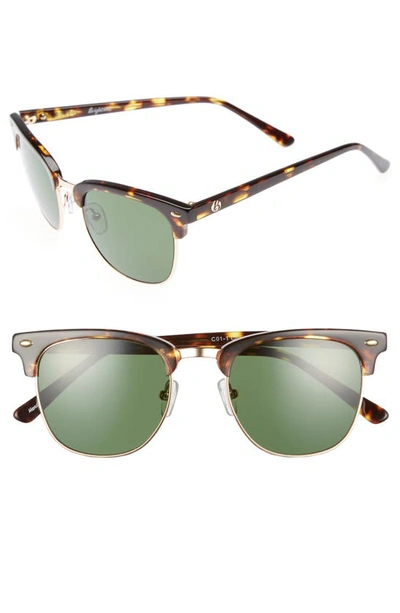 Shop Brightside Copeland 51mm Sunglasses In Golden Tortoise/ Green