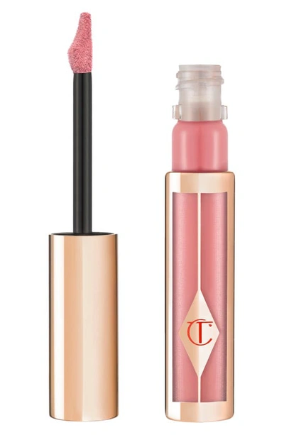 Shop Charlotte Tilbury Hollywood Lips Liquid Lipstick In Dolly Bird/ Toned Pale Pink
