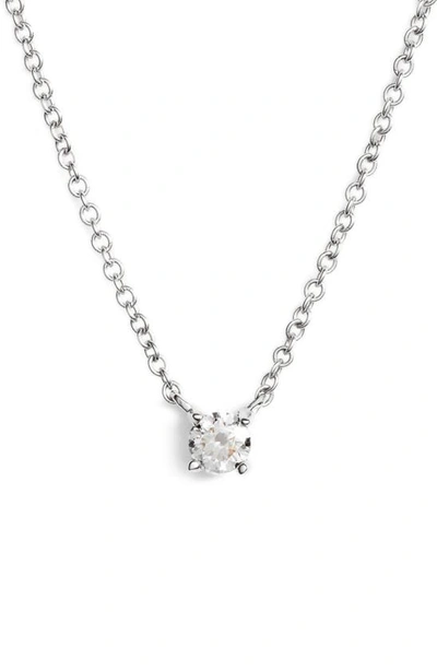 Shop Bony Levy Petite Liora Diamond Solitaire Pendant Necklace In White Gold