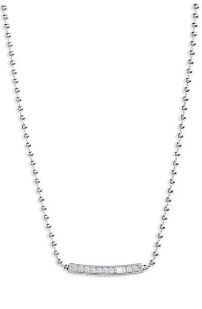 Shop Lagos Caviar Spark Diamond Pendant Necklace In Silver/ Diamond