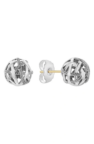 Shop Lagos Signature Gifts Sterling Silver Woven Knot Stud Earrings