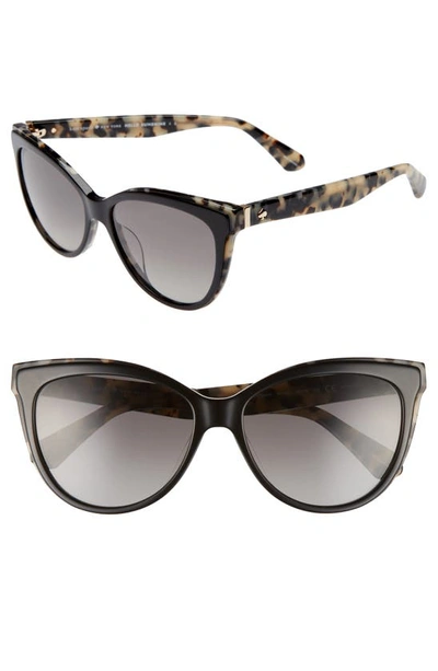 Kate Spade Daeshas 56mm Cat Eye Sunglasses - Black Havana Polar In Black Havana Polar