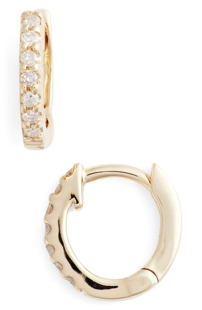 Shop Dana Rebecca Designs Mini Diamond Huggie Hoop Earrings In Yellow Gold