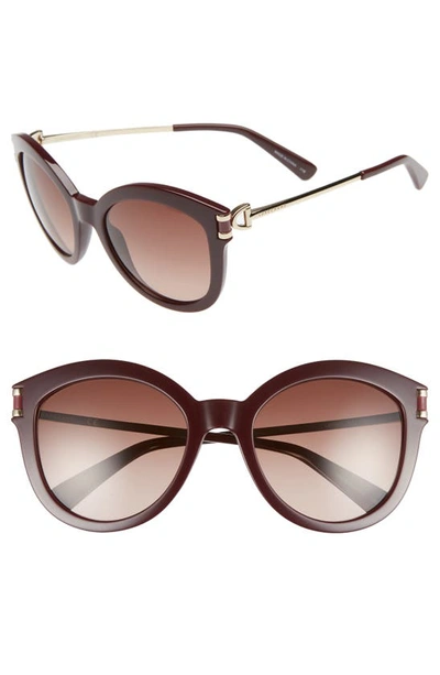 Shop Longchamp 55mm Cat Eye Sunglasses In Wine