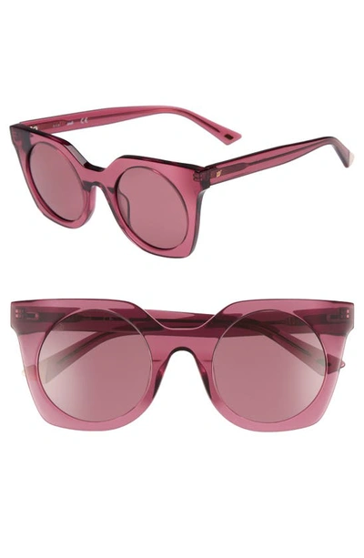 Shop Web 48mm Sunglasses In Shiny Violet/ Violet