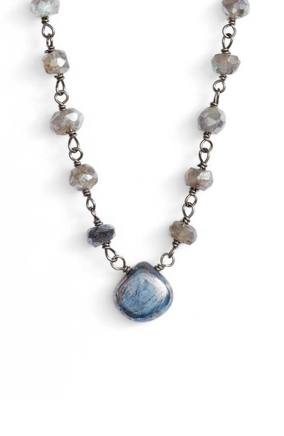Shop Ela Rae Beaded Collar Necklace In Mystic Labradorite/ Kynite