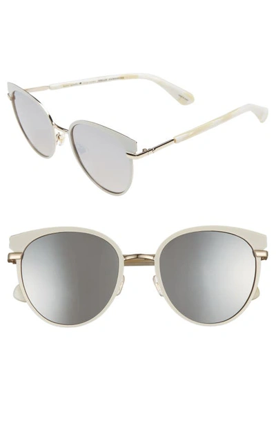 Shop Kate Spade Janalee 53mm Cat Eye Sunglasses In Nude