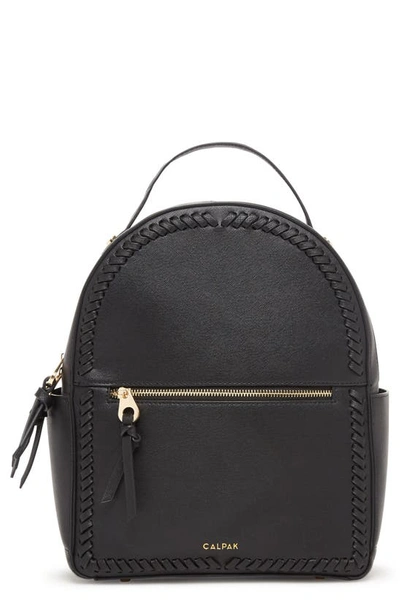 Shop Calpak Kaya Faux Leather Round Backpack In Black