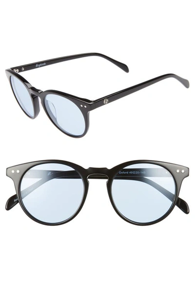 Shop Brightside Oxford 49mm Sunglasses In Black/ Arctic Blue