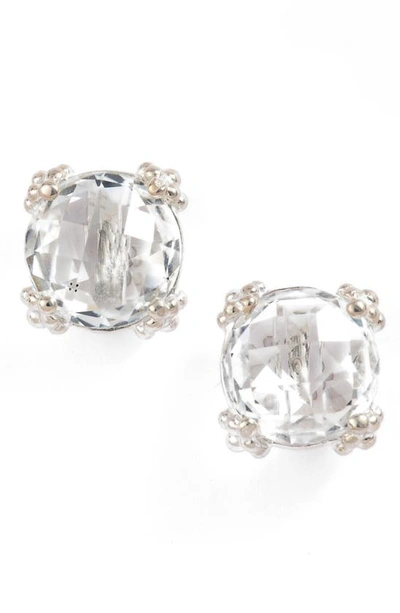 Shop Anzie Cluster Topaz Stud Earrings In White Topaz