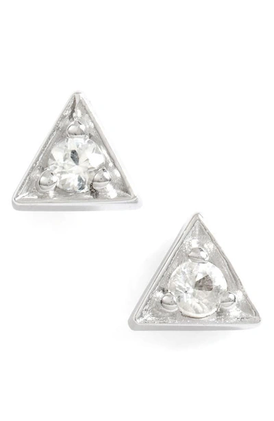 Shop Anzie Cleo Stud Earrings In Silver