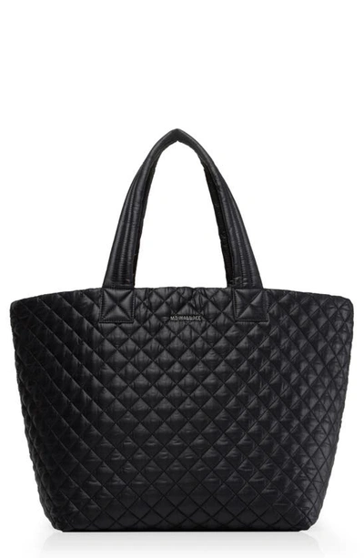 Shop Mz Wallace Large Metro Tote In Black Oxford