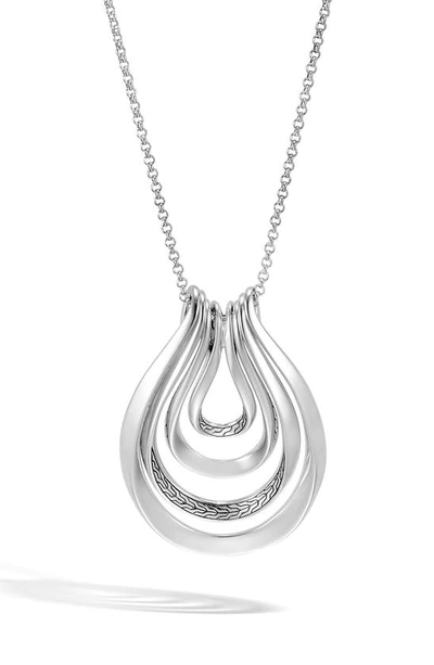 Shop John Hardy Asli Classic Chain Long Pendant Necklace In Silver
