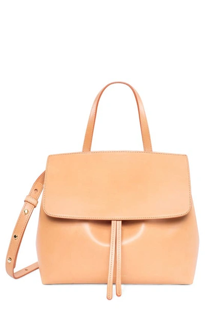 Shop Mansur Gavriel Mini Lady Leather Bag In Cammello/ Rosa
