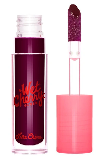 Shop Lime Crime Wet Cherry Gloss In Black Cherry