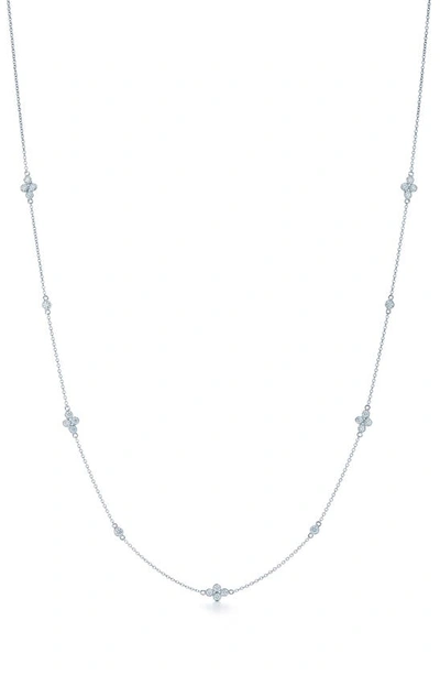Shop Kwiat Diamond Station String Necklace In White Gold