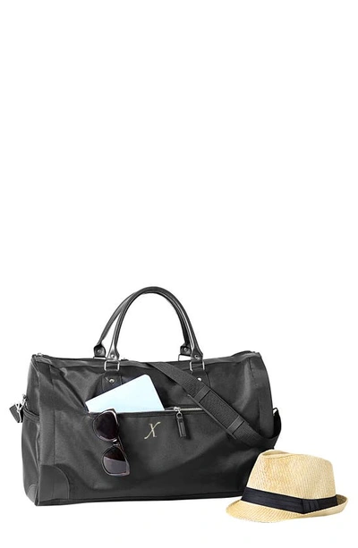 Shop Cathy's Concepts Monogram Duffel/garment Bag In Black X