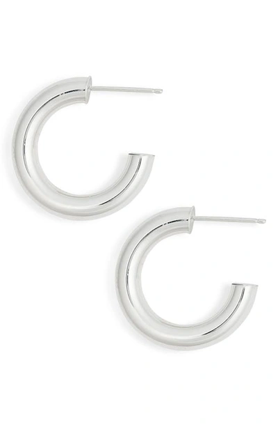 Shop Jennifer Zeuner Lou Hoop Earrings In Sterling Silver