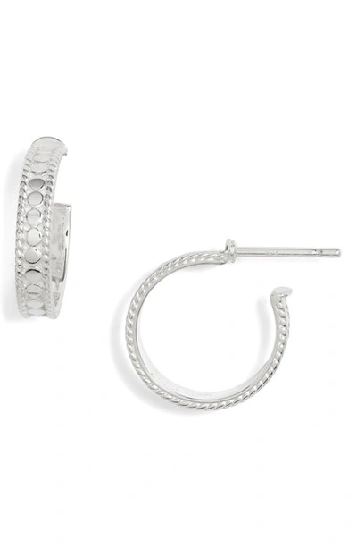 Shop Anna Beck Small Hoop Earrings In Silver