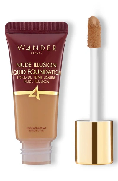 Shop Wander Beauty Nude Illusion Liquid Foundation In Golden Tan