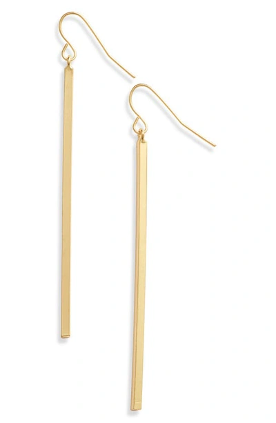 Shop Karine Sultan Linear Drop Earrings In Gold