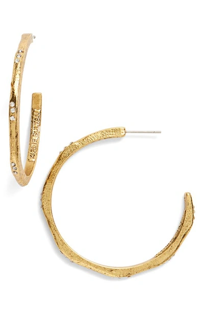 Shop Karine Sultan Hoop Earrings In Gold