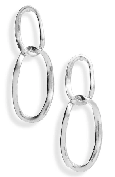 Shop Karine Sultan Double Hoop Earrings In Silver