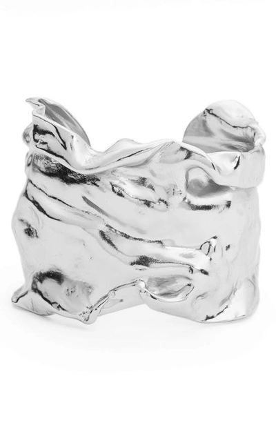 Shop Karine Sultan Sculptural Cuff In Silver