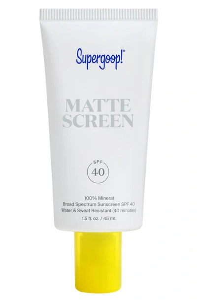 Shop Supergoopr Supergoop! Smooth & Poreless 100% Mineral Matte Screen Sunscreen Spf 40, 1.5 oz